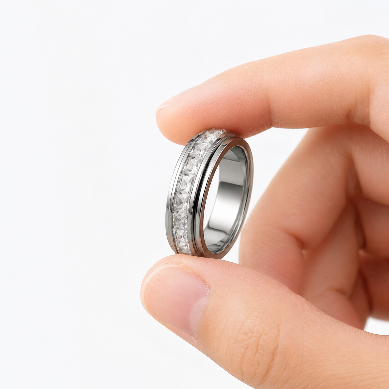 Titanium Steel Anxiety Spinner Ring