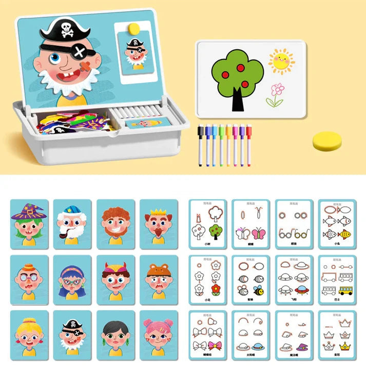 Magnetic Face Puzzle Game