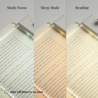 LED book light with warm white and natural light modes