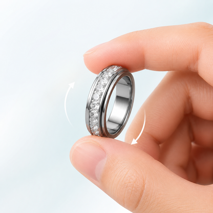 Titanium Steel Anxiety Spinner Ring