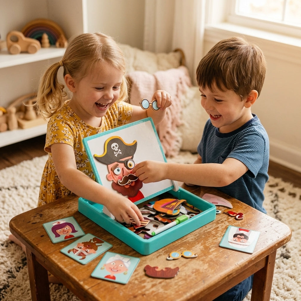 Magnetic Face Puzzle Game