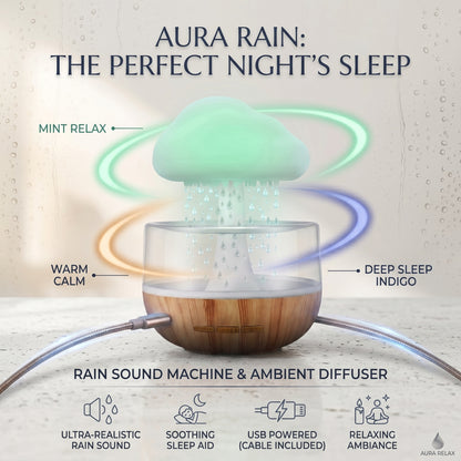 Rain Cloud Humidifier – Aroma Diffuser & LED Night Lamp