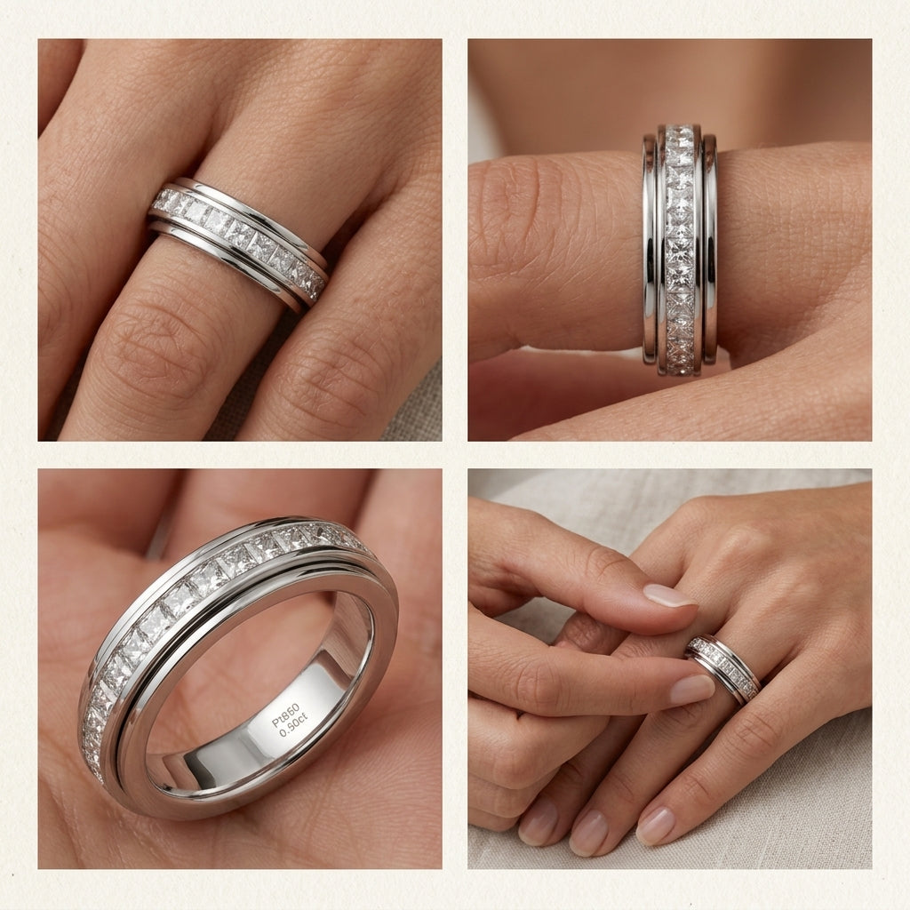 Titanium Steel Anxiety Spinner Ring