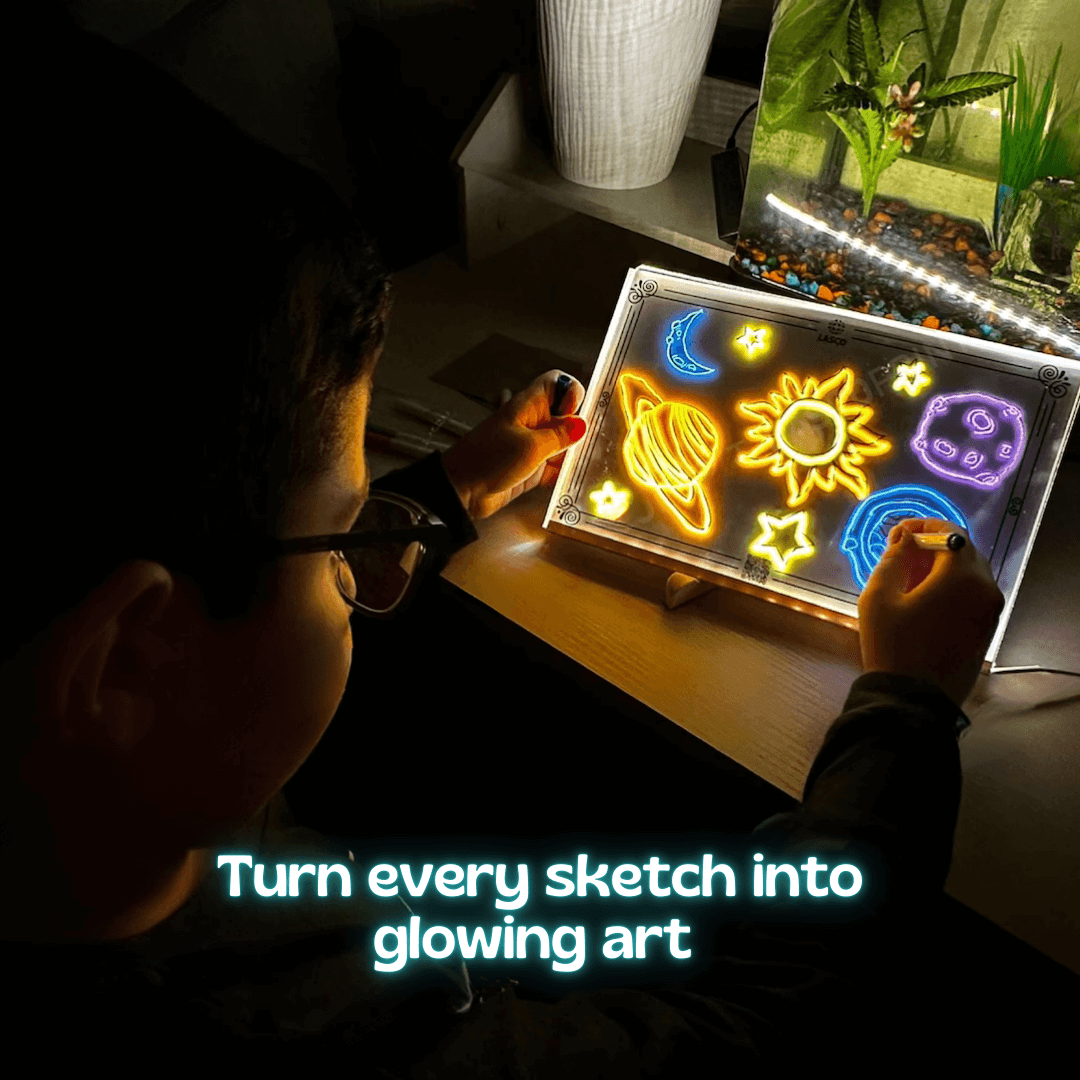 لوحة رسم متوهجة بألوان LED