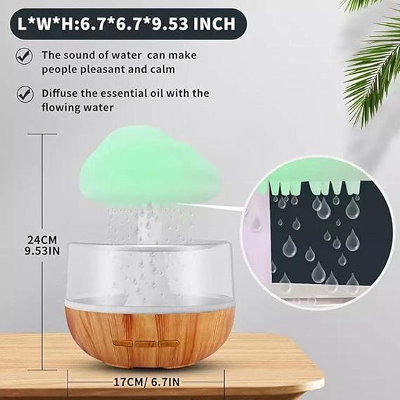 Rain Cloud Humidifier – Aroma Diffuser & LED Night Lamp