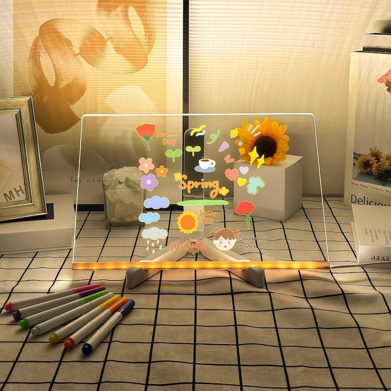 Reusable LED writing board for kids educational toy UAE