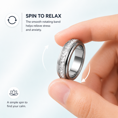 Titanium Steel Anxiety Spinner Ring