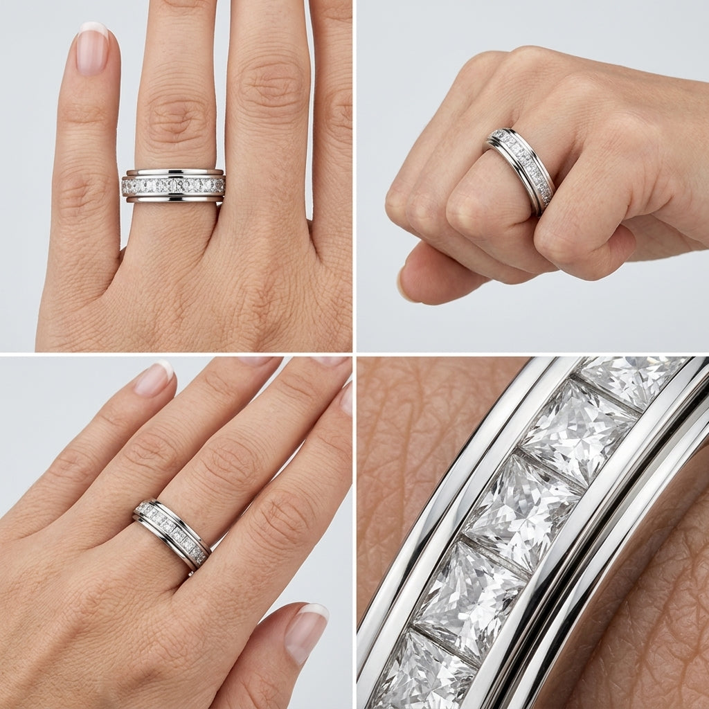 Titanium Steel Anxiety Spinner Ring