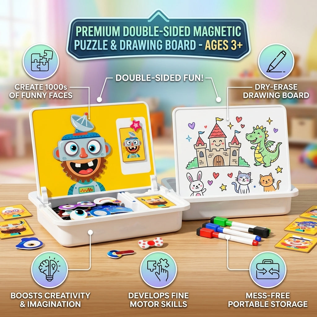 Magnetic Face Puzzle Game
