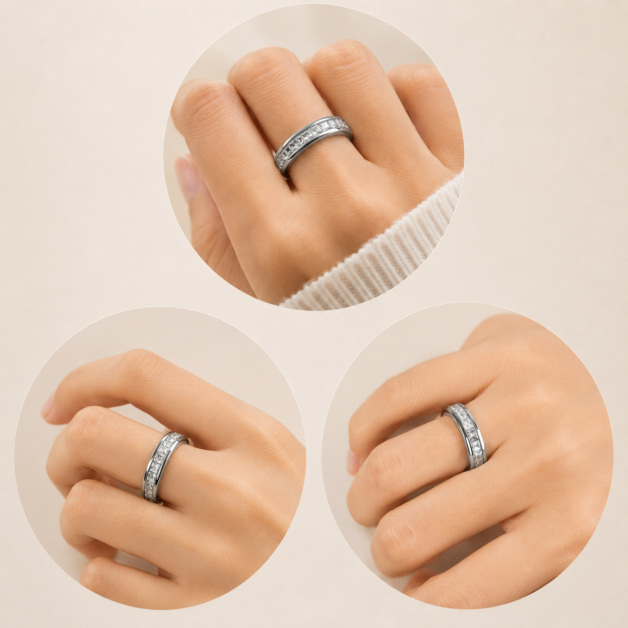 Titanium Steel Anxiety Spinner Ring