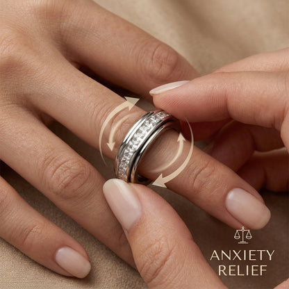 Titanium Steel Anxiety Spinner Ring