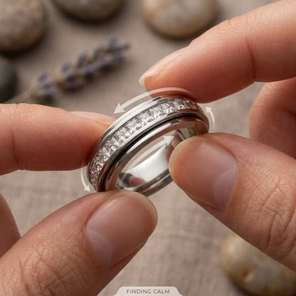 Titanium Steel Anxiety Spinner Ring
