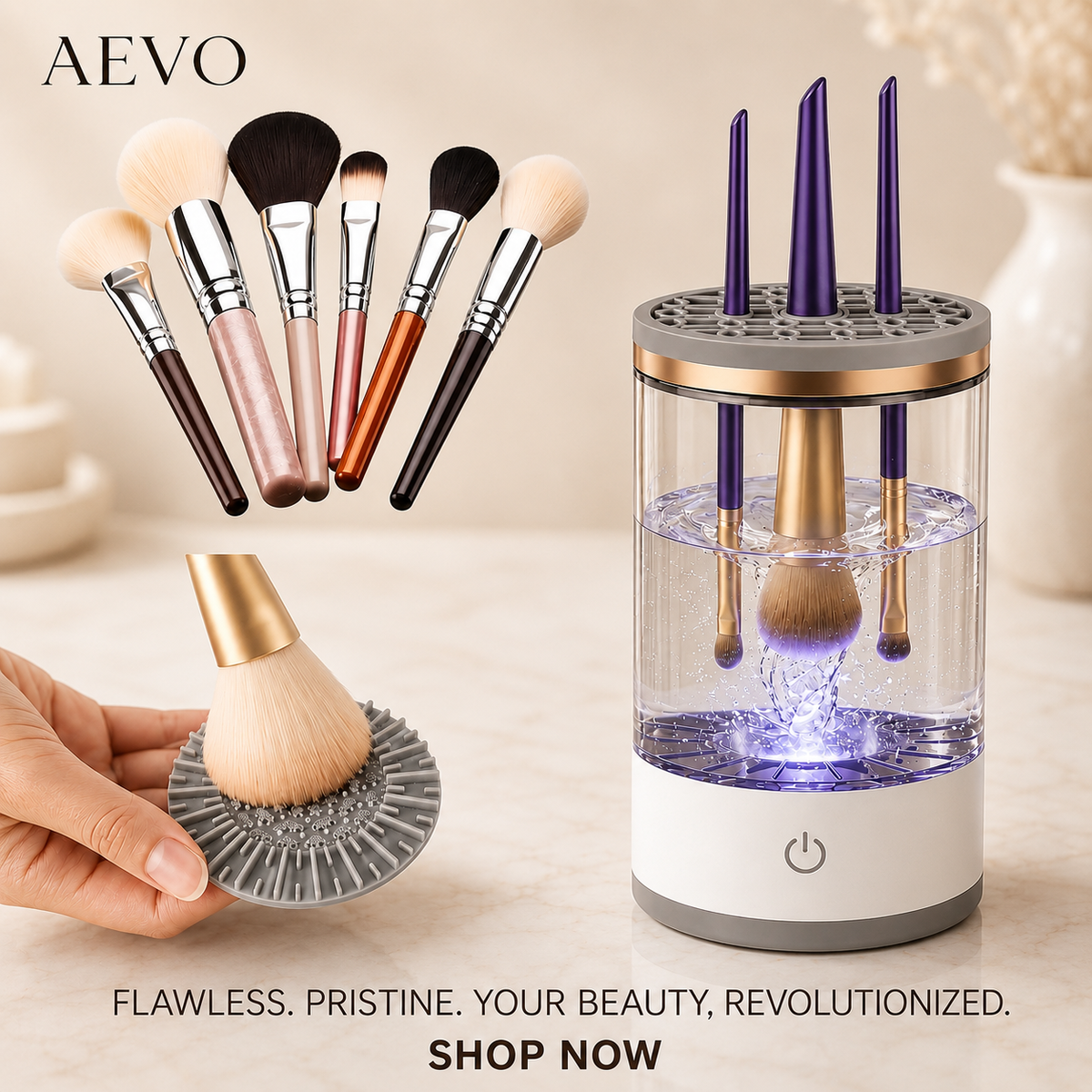 Automatic Electric 4-in-1 Makeup Brush Cleaner