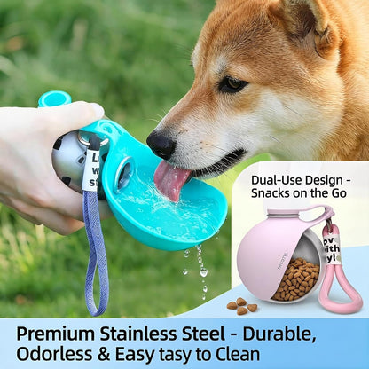 2 in 1 Portable Pet Water Bottle
