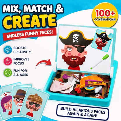Magnetic Face Puzzle Game