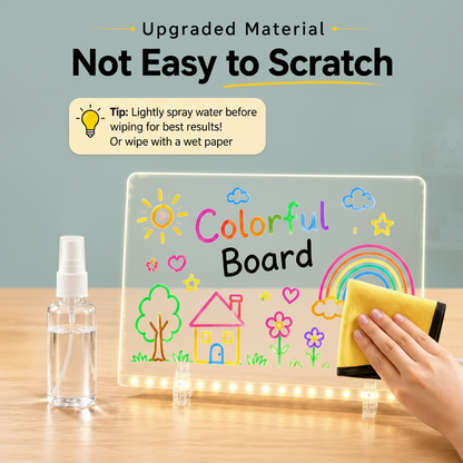 USB powered LED drawing board, stable stand drawing tablet, acrylic light board for kids, portable drawing board, rechargeable style drawing board, desk art toy, kids learning gadget